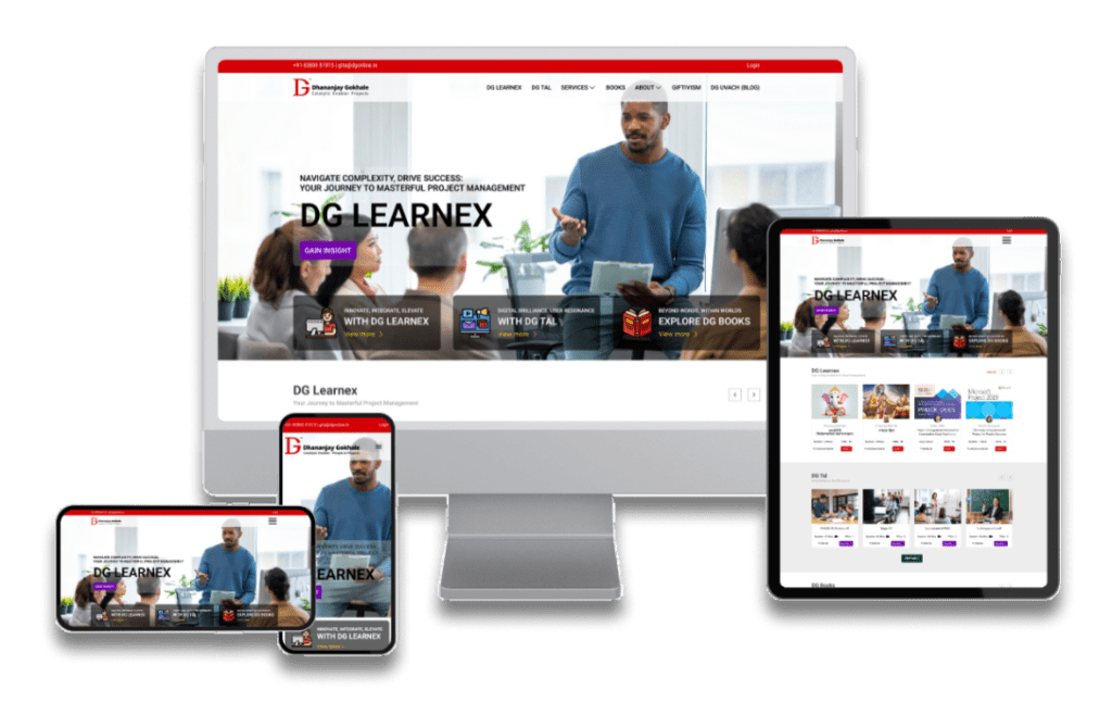 Image of Project management company both desktop and mobile friendly.